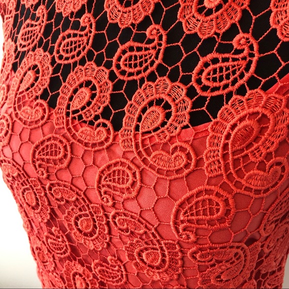 Coral knit cap sleeve dress - Picture 4 of 10